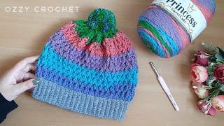 كروشيه  ايس كاب بغرزة جبال الألب  بالتفصيل _ Alpine stitch crochet for beginners
