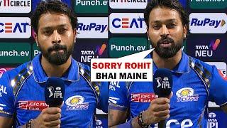 Hardik Pandya Apology Statement for Rohit Sharma Century after MI Lost against CSK