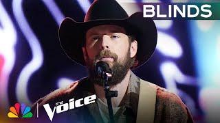 Father of Four Jake Tankersleys Zach Bryan Cover Gets a Four-Chair Turn  The Voice Blind Auditions