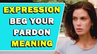 Expression Beg Your Pardon Meaning