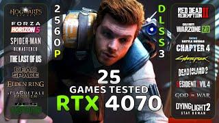 RTX 4070 Test In 4K With 25 Games   Ray Tracing - DLSS 3