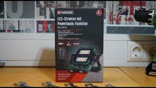 Parkside PBSL 5000 A1 LED-Strahler mit Powerbank Funktion Ratschen Schlüsselsatz first impression