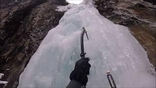 First Person Ice Climbing The Elevator Shaft WI4- Hyalite Canyon SW Montana