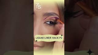 Turn your eyeshadow into liquid eyeliner with this easy-fixing spray #hack #forbeginners  #shorts