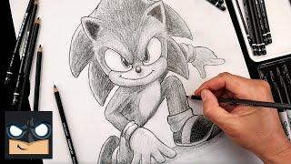 How To Draw Sonic the Hedgehog  Sonic 2 Sketch Tutorial