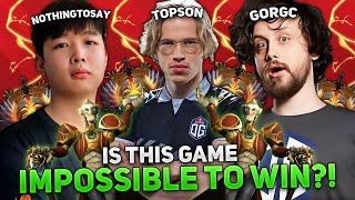 TOPSON first picked RINGMASTER with NOTHINGTOSAY an GORGC in TEAM IS THIS GAME IMPOSSIBLE TO WIN?