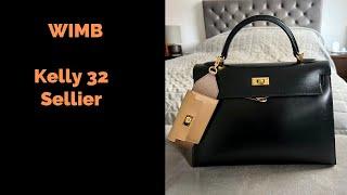 KELLY 32 SELLIER  WIMB  BOX LEATHER