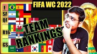 Ranking Every World Cup 2022 Teams  Fifa WC 2022 Teams Power Rankings