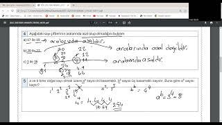 8. Sınıf Matematik 1. Dönem 1. Yazılı Sınavı