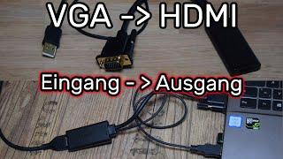 VGA Ausgang an HDMI Eingang anschliessen VGA auf HDMI Konverter
