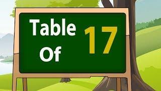 17 Times Table For Beginners 17x Table  Learn Seventeen Multiplication Tables For Kids - Maths