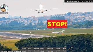 Jato invade a área da pista com avião da GOL a instantes do pouso