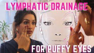 At Home Lymphatic Drainage Massage  Under Eye Bags Disappear in Minutes Puffy Eyes GONE