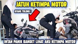 PRANK JATUH DARI MOTOR SAMPE INTAN PANIK PARAH