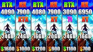 RTX 4090 vs RX 7900 XTX vs RTX 4080 vs RX 7900 XT vs RTX 3090 Ti vs RX 6950 XT