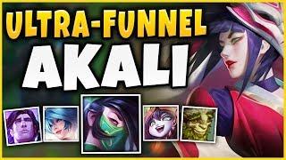 THIS NEW *ULTRA-FUNNEL* STRATEGY IS 100% UNBEATABLE S9 AKALI BOOSTING STRATEGY - League of Legends