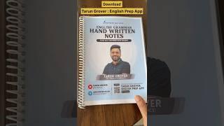 Free Hand Written Notes E-Book with Complete Course #english #notes #youtubeshorts #viral