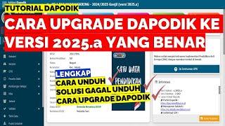 CARA UPGRADE DAPODIK KE VERSI 2025 a YANG BENAR