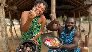 Cooking African COCOYAM in the Village the healthiest way  \ Cost of living in African Village life