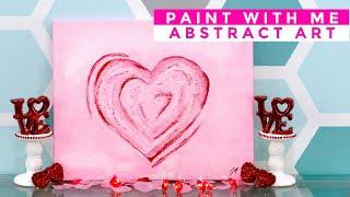 HOW TO PAINT ABSTRACT ART  HEART TUTORIAL