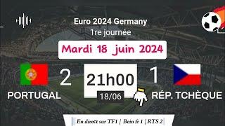 UEFA EURO 2024  Portugal vs Rép Tchèque en direct sur TF1  Bein Sports 1  RTS 2 18062024 à 21 h
