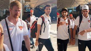 SRH cricket team at Mumbai airport ️