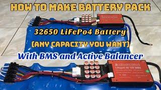 Tutorial How to build Battery Pack using 32650 LiFePo4 Battery  12V 108Ah  Tagalog