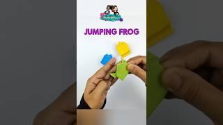 This origami frog toy will have you jumping for joy  #origami #papergirls #papercraft #shorts