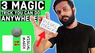 3 Magic Trick YOU CAN DO ANYWHEREEasy Magic TrickRevealedMalayalamVisual Magix