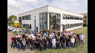 LED Linear drone video of Headquarters and Factory in Duisburg Germany