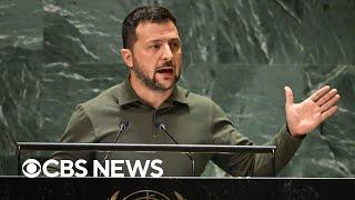 Ukrainian President Volodymyr Zelenskyy speaks at U.N. General Assembly  full video