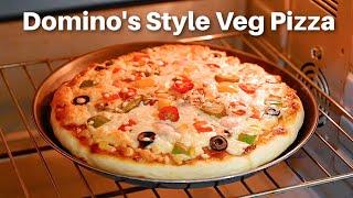 डोमिनोज़ जैसा वेज पिज़्ज़ा कैसे बनाते है  Dominos Style Veg Pizza  Veg Pizza Recipe  Kabitaskitchen