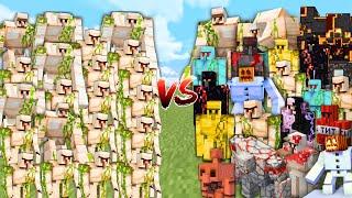 IRON GOLEMS vs GOLEMS in Minecraft Mob Battle