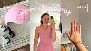 travel prep & road trip vlog  packing at home gel nails & cleaning