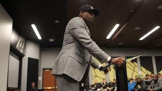 Deion Sanders 1st Meeting With Entire Colorado Football Team