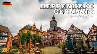 Heppenheim Germany - Walking Tour 4K - Beautiful old wine city