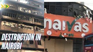 Destruction in Nairobi Kenya Due To Corruption & Reject Finance Bill Maandamano  #financebill #fyp