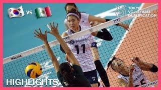 Korea vs Mexico  Highlights  Day 2  Womens Volleyball Olympic Qualification Tournament 2019