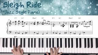 Sleigh Ride Jazz Christmas Carol 재즈 크리스마스 캐롤 Piano Cover 피아노 커버 Piano Sheet Music 피아노 악보