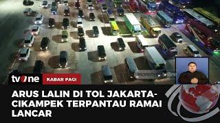 Arus Mudik Lebaran 2023 Kepadatan Terjadi di Gerbang Tol Cikampek Utama  Kabar Pagi tvOne