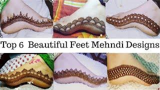 Beautiful Feet Mehndi Design  Top 6 Beautiful Feet Mehndi Design For Diwali
