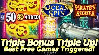 Ocean Spin Pirates Riches Triple Up Session Live Play and Three Bonuses at Yaamava Casino