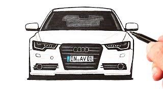 Как нарисовать машину Audi