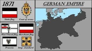 PrussiaGermany History with Map and Flags.