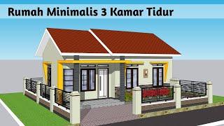 Rumah Minimalis 3 Kamar Tidur - di Lahan 11x10 Meter