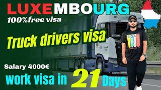 Apply online  Luxembourg high demand jobs  truck driver job available in Luxembourg  luxembourg