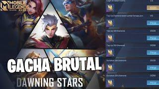 GACHA BRUTAL DAWNING STAR FASE 1 - MODAL TOP UP 250DM BISA DAPAT SKIN SPECIAL GRATIS MOBILE LEGENDS