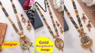 latest gold mangalsutra design 2024  rajwadi mangalsutra mangalya chain #longmangalsutra #2024