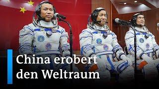 Chinesische Taikonauten auf dem Weg zur Raumstation  DW Nachrichten