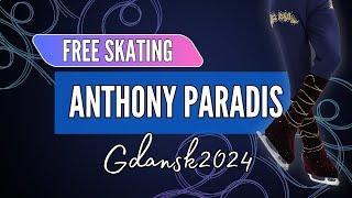 Anthony PARADIS CAN  Junior Men Free Skating  Gdansk 2024